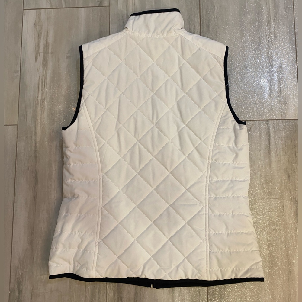 Lauren by Ralph Lauren Black and White Reversible Insulated Puffer Vest, Small - Picture 11 of 14